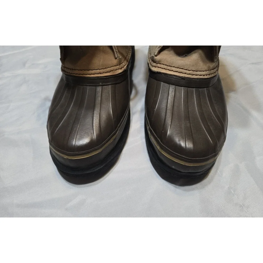 Vintage SOREL Alpine Boots Made In Canada Brown Leather Snow Duck Boots Womens 8